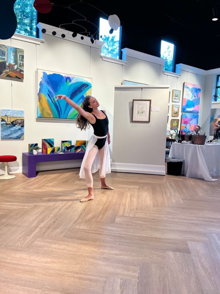 Nepenthe Gallery partnered with ArtSpire VA to host a dance and vocal performance and sponsor student art scholarships.