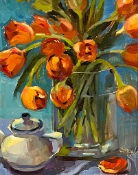 Dipali Tulips and teapot