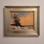 Framed painting "Citadel" by artist Anne Meagher-Cook.
