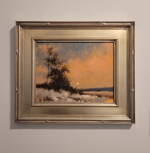 Framed painting "Citadel" by artist Anne Meagher-Cook.